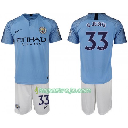 Billiga Fotbollströjor Manchester City G.JESUS 33 Barn Hemma tröja 2018/19 Kortärmad